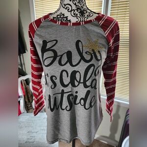 Baby It's cold outside baseball T